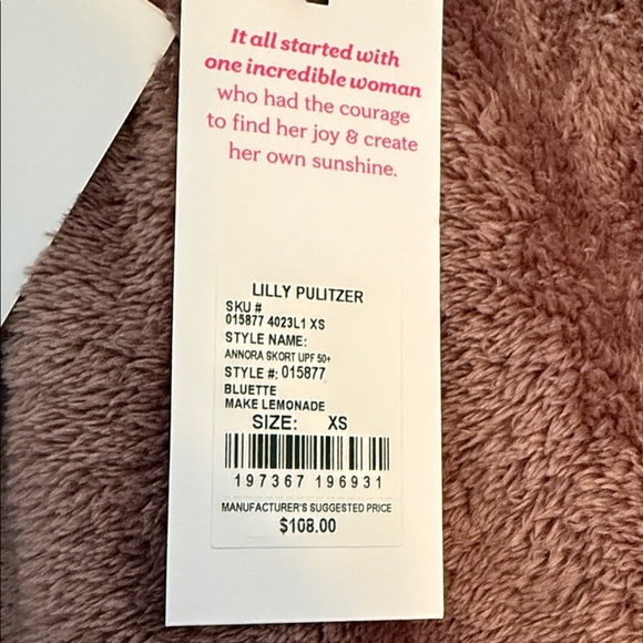 NWT Lilly Pulitzer Lemon Mini Extra Small Floral Athletic Skort - Picture 8 of 8